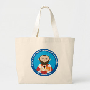 St. Ambrose of Milan Large Tote Bag