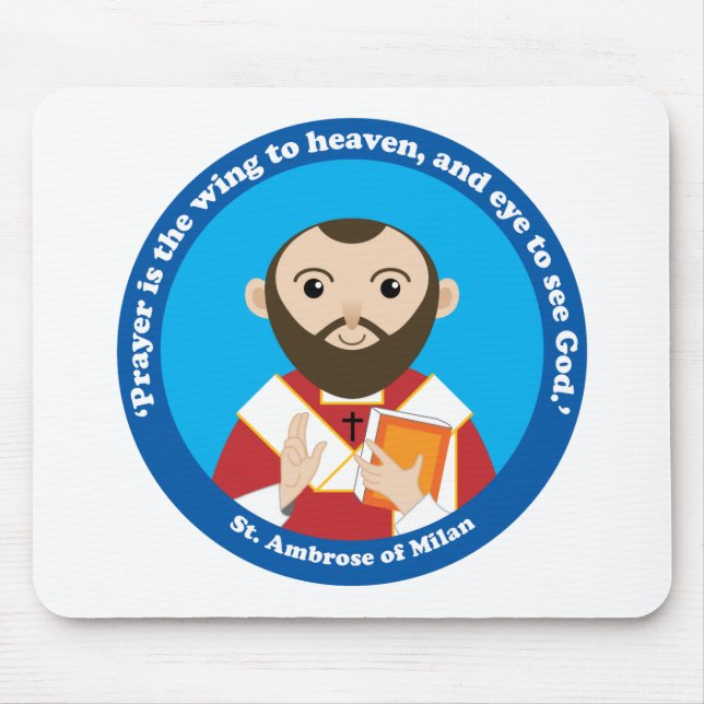 St. Ambrose of Milan Mouse Pad (Front)