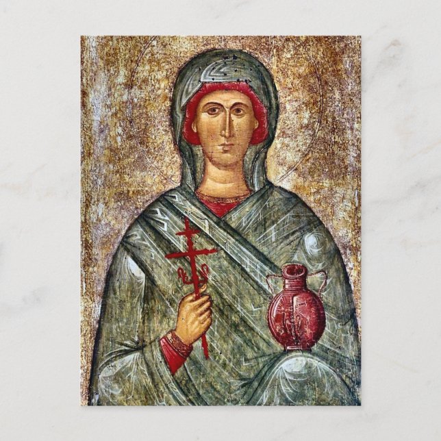 St. Anastasia of Sirmium Orthodox Christian Icon Postcard (Front)