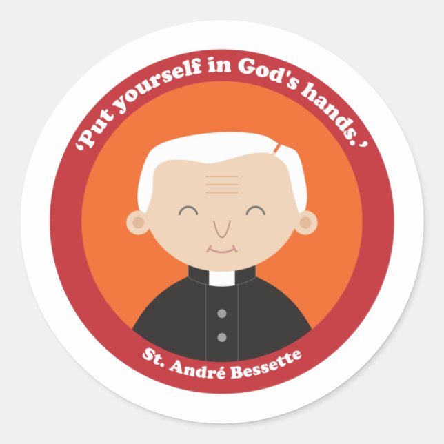St. André Bessette Classic Round Sticker (Front)