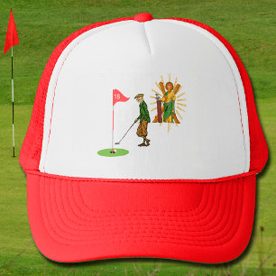 St. Andrew and Dapper Male Golfer Golf Trucker Hat