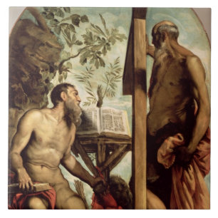 St. Andrew and St. Jerome Ceramic Tile