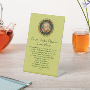 St. Andrew Christmas Novena Prayer Pedestal Sign