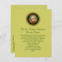 St. Andrew Christmas Novena Prayer Postcard