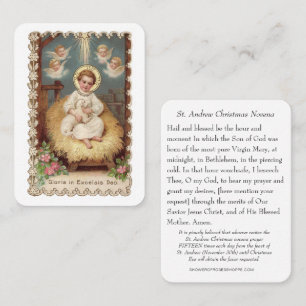 St. Andrew Christmas Novena Virgin Mary Jesus Holy Business Card