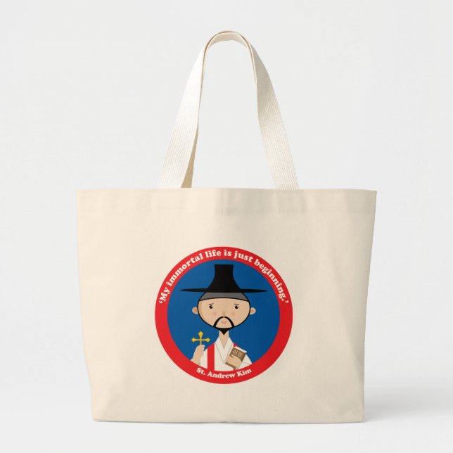 St. Andrew Kim Large Tote Bag (Front)