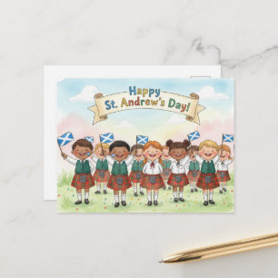 St. Andrew’s Cross flag postcard