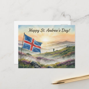 St. Andrew’s Cross flag postcard