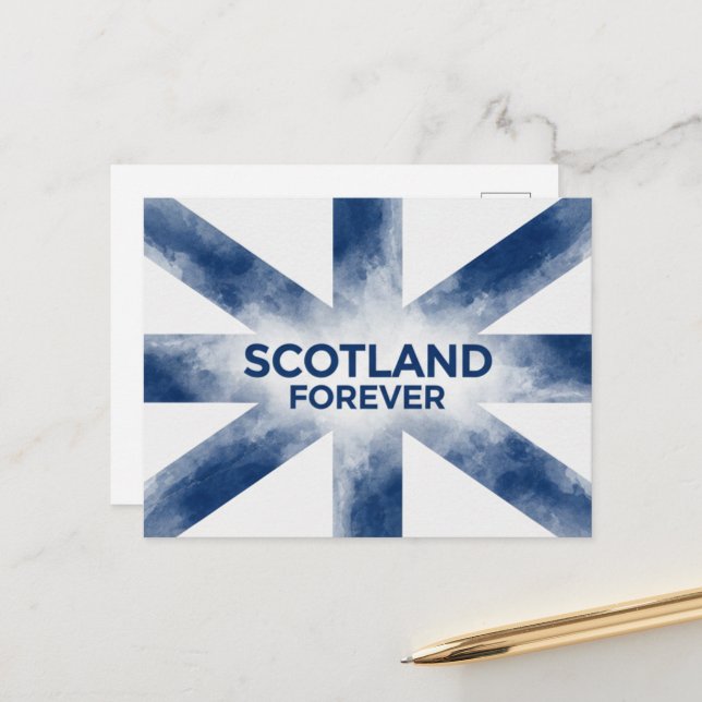 St. Andrew’s Cross flag postcard (Front/Back In Situ)