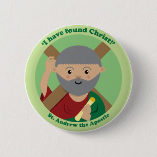 St. Andrew the Apostle 6 Cm Round Badge