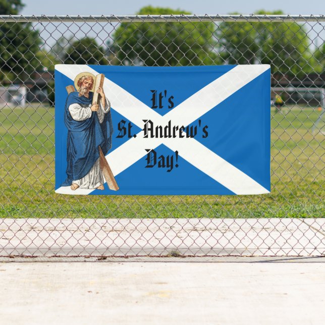 St. Andrew the Apostle and the Flag of Scotland Banner (Insitu)