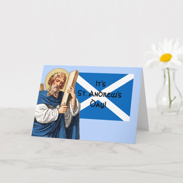 St. Andrew the Apostle and the Flag of Scotland Card (Small Plant)