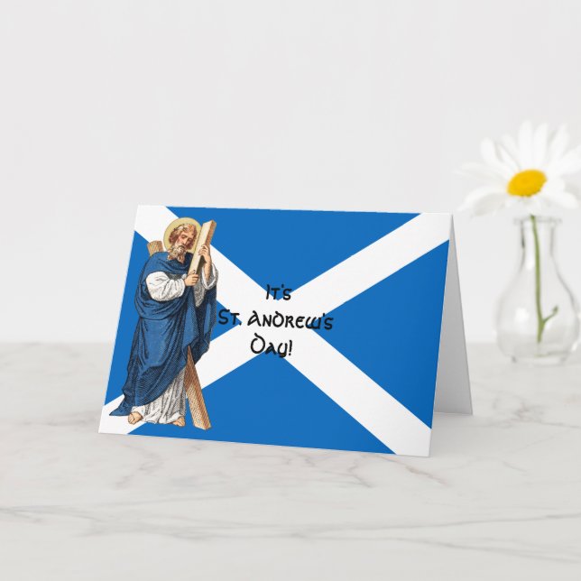 St. Andrew the Apostle and the Flag of Scotland Card (Small Plant)