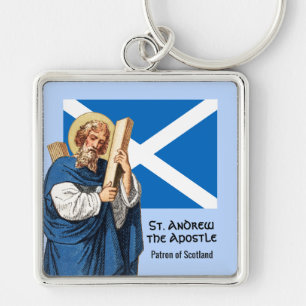 St. Andrew the Apostle and the Flag of Scotland Key Ring