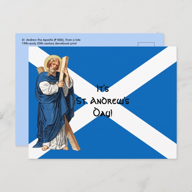 St. Andrew the Apostle and the Flag of Scotland Postcard (Front/Back)