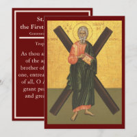 St. Andrew the Apostle icon prayer card