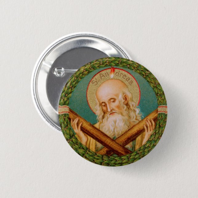 St. Andrew the Apostle (JMAS 02) 6 Cm Round Badge (Front & Back)