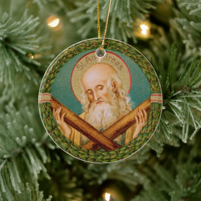 St. Andrew the Apostle (JMAS 02) Ceramic Ornament (Tree)