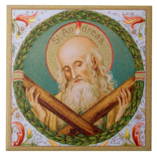 St. Andrew the Apostle (JMAS 02) Ceramic Tile (Front)