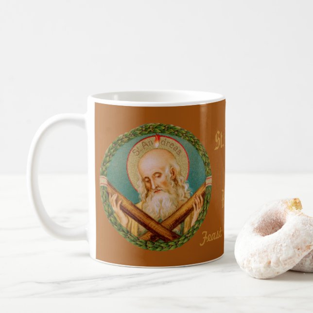 St. Andrew the Apostle (JMAS 02) Coffee Mug (With Donut)
