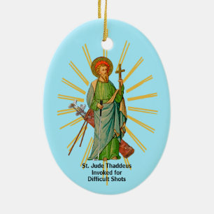 St. Andrew the Apostle / St. Jude Thaddeus Golfer Ceramic Ornament