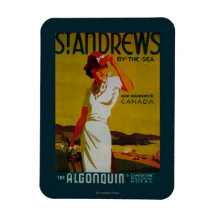 St. Andrews Algonquin Vintage PosterEurope Magnet