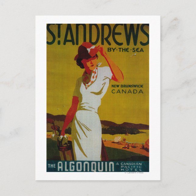 St. Andrews Algonquin Vintage PosterEurope Postcard (Front)