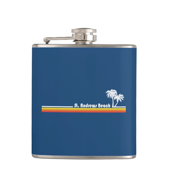 St. Andrews Beach Georgia Hip Flask (Front)