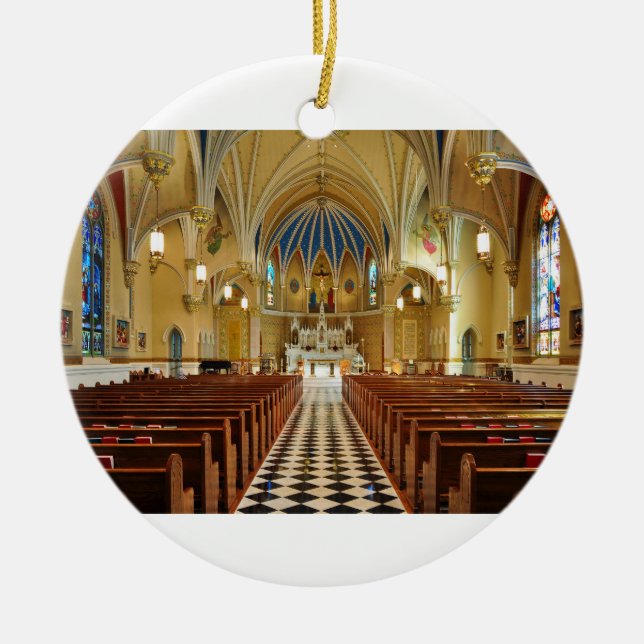 St Andrew's Catholic Church Roanoke Virginia Ceramic Ornament (Front)