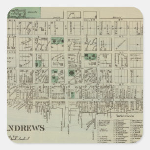 St Andrews NB Square Sticker