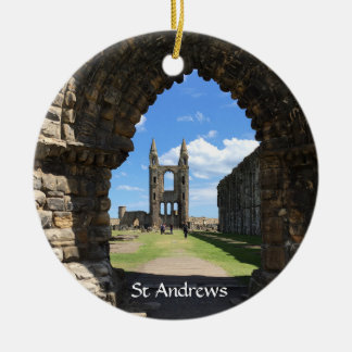 St Andrews Scotland Britain Cathedral Church Ruins Ceramic Ornament
