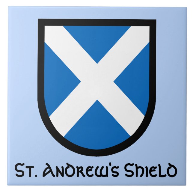 St. Andrew's Shield Ceramic Tile (Front)