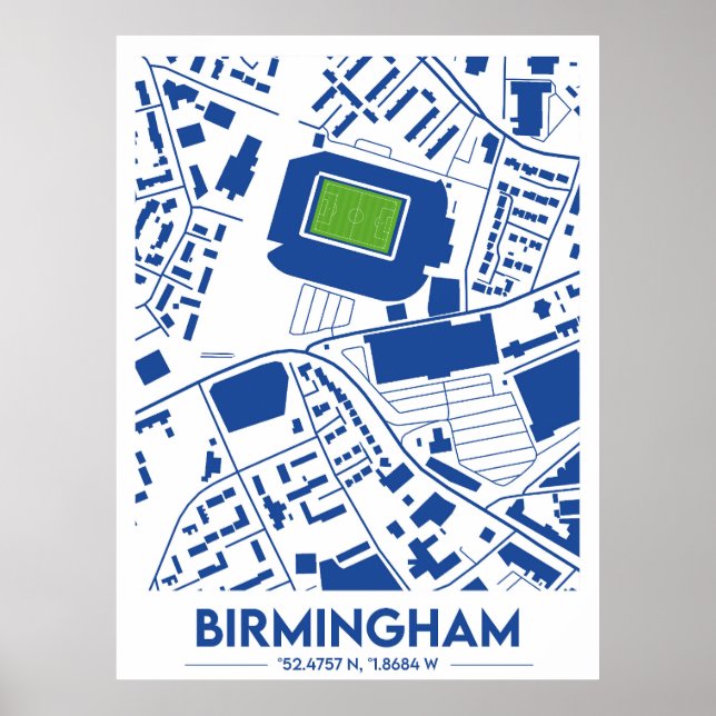 St. Andrew's Stadium Map Design Poster (Front)