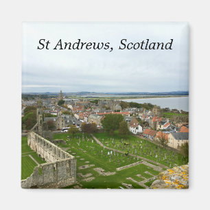 St Andrews Town Aerial View from Cathedral Tower Magnet