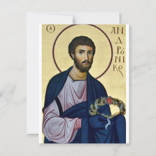St. Andronicus of Pannonia Orthodox Christian Icon Postcard