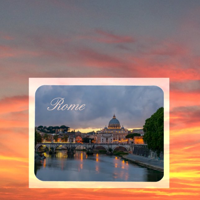 St. Angelo Bridge, St. Peter's Basilica, Rome Magnet (Creator Uploaded)