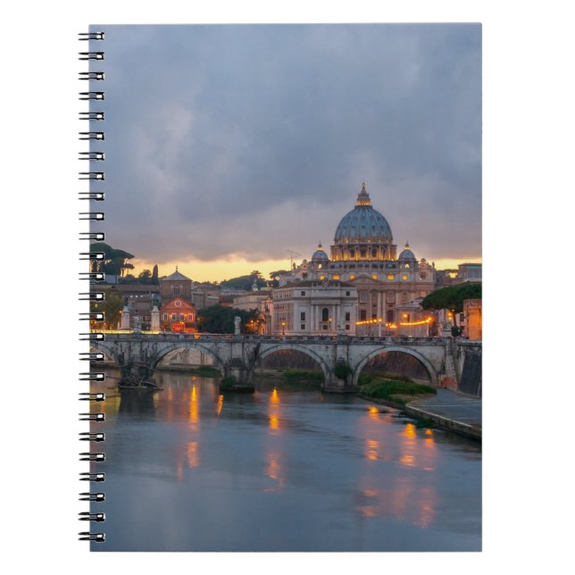 St. Angelo Bridge, St. Peter's Basilica, Rome Notebook (Front)