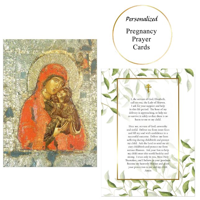 St. Anna and the Theotokos Pregnancy Prayer Card (Creator Uploaded)