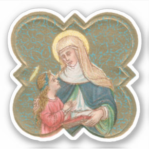 St. Anne and the BVM in a Barbed Quatrefoil (BK67)