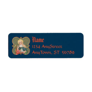 St. Anne and the BVM in a Barbed Quatrefoil (BK67) Return Address Label