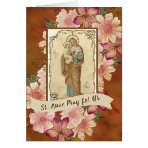 St. Anne holding Blessed Virgin Mary Floral
