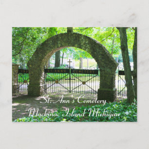 St. Ann's Cemetery Mackinac Island Michigan Postcard