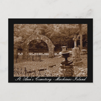 St. Ann's Cemetery - Mackinac Island Postcard