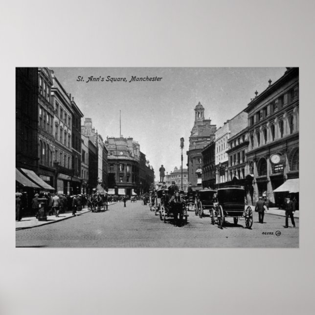 St. Ann's Square, Manchester, c.1910 Poster (Front)