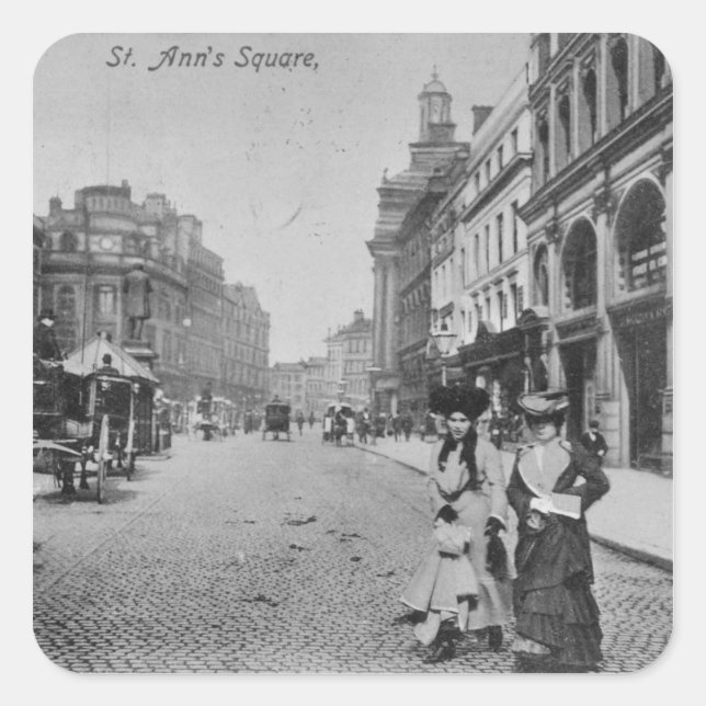 St. Ann's Square, Manchester, c.1910 Square Sticker (Front)