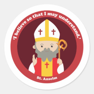 St. Anselm Classic Round Sticker