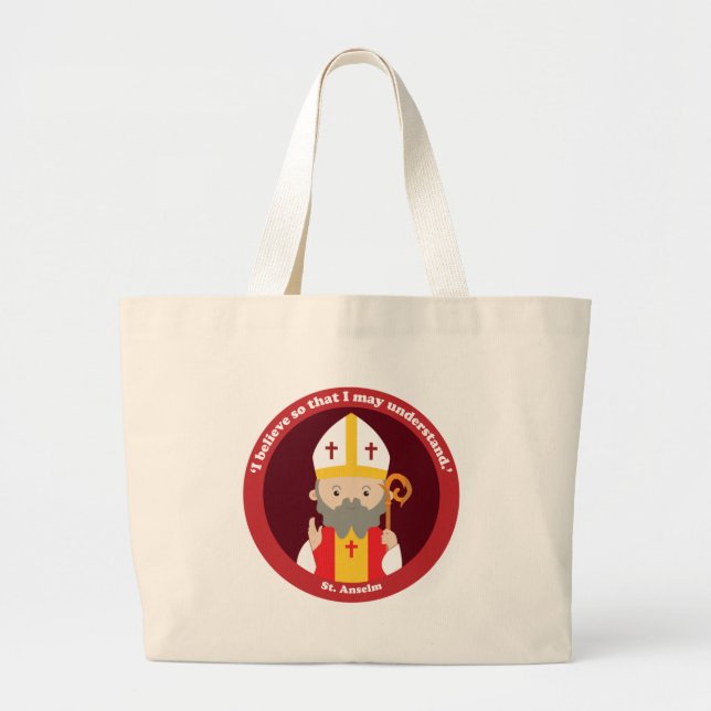 St. Anselm Large Tote Bag (Front)