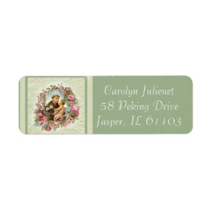 St. Anthony Child Jesus Roses Return Address Label