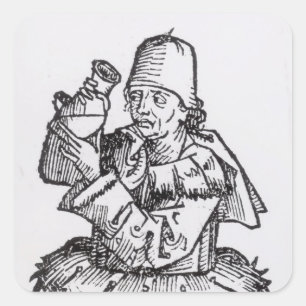 St. Anthony from 'Liber Chronicarum' Square Sticker