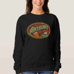 St Anthony Great Abbot Patron Saint Farmers Retro Sweatshirt